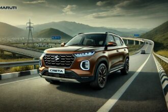 Maruti की नई लक्ज़री SUV, जो Hyundai Creta को टक्कर देने आ रही है, शानदार डिज़ाइन और दमदार इंजन के साथ।