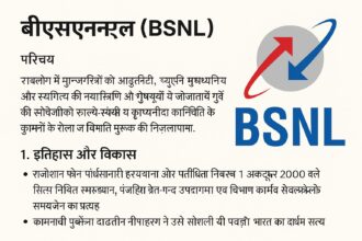 लैंडस्केप लेआउट में BSNL का लोगो बाईं ओर और दाईं ओर ब्लॉग पोस्ट का शीर्षक तथा परिचयात्मक बुलेट पॉइंट्स