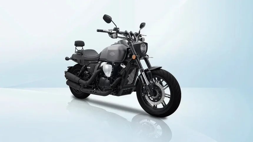 Zontes 350R black and red sports bike on highway with full fairing, LED lights, and digital speedometer. Premium mid-range motorcycle with 348cc engine.