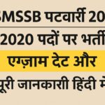 Hindi news banner for RSMSSB Patwari Recruitment 2025 showing 2020 vacancies and exam details.