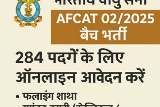 AFCAT 02/2025 भर्ती पोस्टर हिंदी में – फ्लाइंग और ग्राउंड ड्यूटी ब्रांच के लिए आवेदन