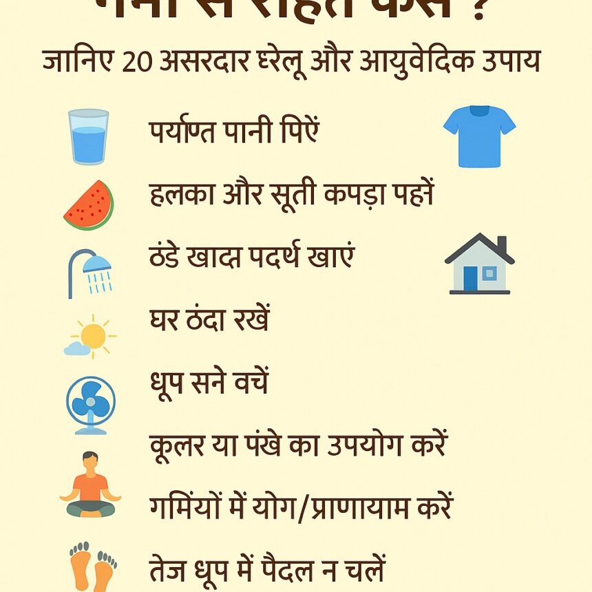 गर्मी से राहत पाने के देसी और आसान उपाय – हिंदी ब्लॉग पोस्ट