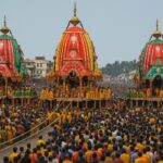 पुरी में भगवान जगन्नाथ की रथ यात्रा 2025 का दृश्य