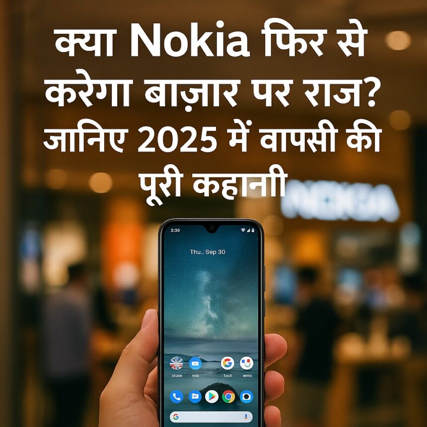 Nokia का नया स्मार्टफोन भारत में वापसी करते हुए।