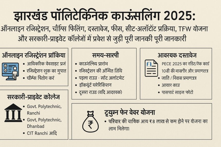 Jharkhand Polytechnic Counselling 2025 Online Registration Process in Hindi